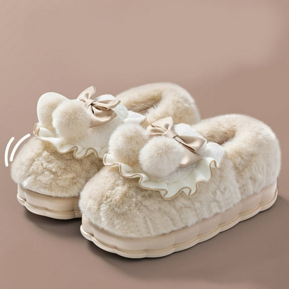 KANG Memory Foam Slippers For Indoor Outdoor Cozy Shoes With Thick Sole And Warm Fleece
