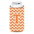 thumbnail image 1 of Letra T Chevron Naranja y Blanco Tall Boy Bebida Aislante Hugger CJ1046-TTBC Caroline's Treasures CJ1046-TTBC, 1 of 1