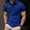 Dark Blue, variant on Short Sleeve Polo Shirts for Men Yellow Boho Collared Tops Paisley Minimalist Polos Dress Shirts for Men
