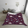 thumbnail image 7 of Vsdgher Space Dinosaur Pattern Fleece Throw Blanket, Horizontal Fleece Bedding Home Decor for Couch & Bed All Season Use -50"x40", 7 of 7