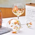 thumbnail image 7 of 21.6Oz Large Glass Goblet, Colorful Hand Painted Flower Stemmed Wine Glasses, 7 of 7