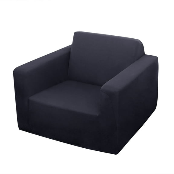 ORDDIART 1Pcs Black Polyester Sofa Cover Square Elastic Couch Slipcover for Furniture Home Use Living Room 140X90X0.1in