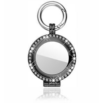 YUNOVA Sparkling Rhinestone AirTag Case Holder - Diamond Bling Keychain Cover Compatible with Apple AirTag, Durable Metal Protective Sleeve for Pets/Kids Tracking Accessories
