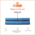 thumbnail image 4 of SGI Bedding Shams Pair 26x26" Size Egyptian Cotton 1000 TC Shams Mediterran blue Solid, Pack of 2, 4 of 7