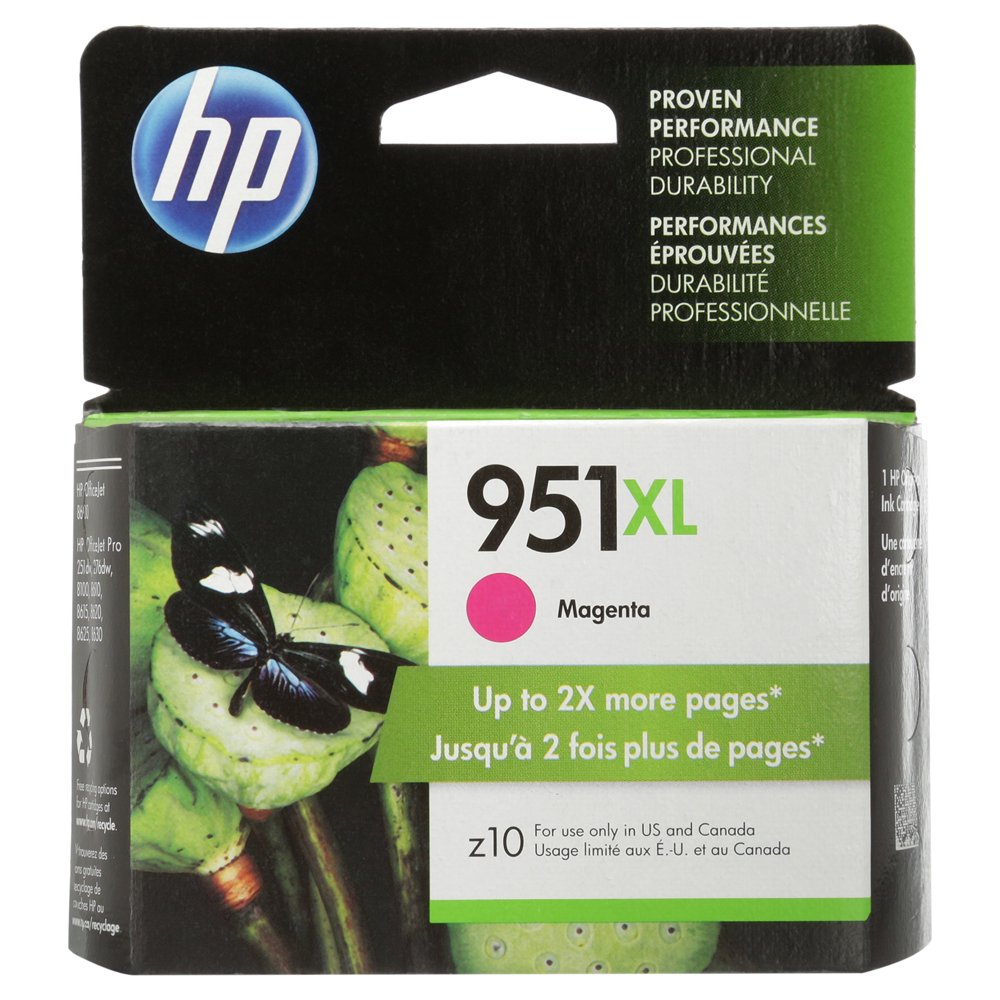 HP 951XL Ink Cartridge, Magenta (CN047AN)