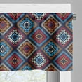 thumbnail image 3 of Ambesonne Aztec Valance Pack of 2, Folk Motifs in Vivid Colors, 54"X12", Night Blue Multicolor, 3 of 5