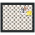 thumbnail image 2 of PinPix 14x12 Custom Cork Bulletin Board Light Brown Polka Dot Poster Board Has a Fabric Style Canvas Finish, Framed in Light Brown Polka Dot, by ArtToFrames (PinPix-502), 2 of 6