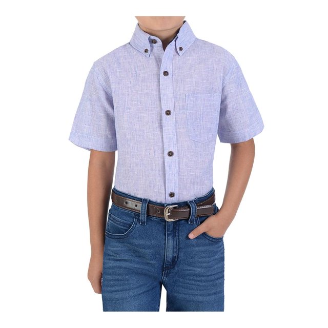 Camisa Casual Yale Azul Para Niño Talla 8