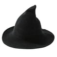 thumbnail image 2 of Breathable Halloween Pointed Wide Brim Witch Hat, Versatile Wizard Costume Accessory, Suitable for Halloween Parties, Festive Events and Holiday Outfits Black, 2 of 7