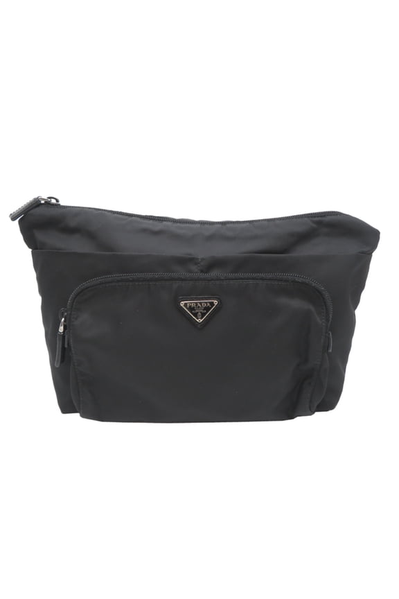 Pre-Owned Prada Tessuto Men's Second Bag Pouch 1N1575 Nylon Black (Good)