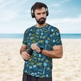 thumbnail image 4 of Wukai Modern Excavator Print Men's Short-Sleeved Mesh T-Shirt,Quick-Dry Short Sleeve Workout T-Shirt-4X-Large, 4 of 8