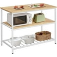 thumbnail image 1 of Boutique Home Baker Rack Îlot de cuisine avec grand comptoir, structure en acier stable et design moderne, 1 of 7