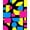Yellow, Pattern 2, variant on Flatwoven High Traffic Area Rug, Dynamic Pop Art Style Color Block Statement, Non Slip, Stain Resistant, Washable Area Rugs for Living Room, Bedroom(Pink, 2X3)