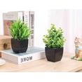thumbnail image 7 of 2 Pack Fake Plants Small Artificial Potted Plants Faux Plants Black Bathroom Accessories for Home Office Desk Bathroom Decor Indoor, 7 of 7