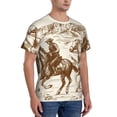 thumbnail image 2 of Vsdgher Western Desert Cowboys1 Print Men's Dry Fit Mesh Athletic Shirts Moisture Wicking Tennis T-Shirt Tops, 2 of 9