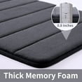 thumbnail image 6 of ROSMARUS Memory Foam Bath Mat 20' x 32', Water Absorbent Shower Mat, Thick Non Slip Bath Rugs with PVC Backing, Ultra Soft Bathroom Rugs for Floor & Tub, Charcoal Gray, 6 of 6