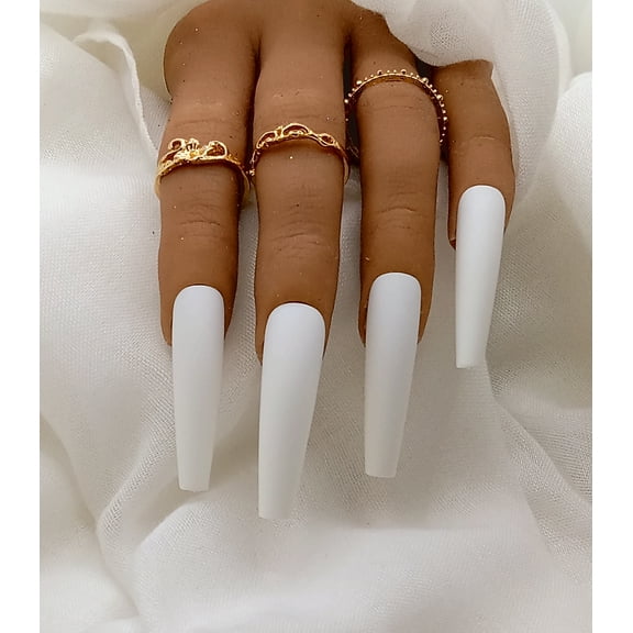Lovely Claws Matte White 2XL Press on Nail set