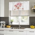 thumbnail image 5 of 2 Pack Valances for Windows, Pink Pig Window Valances for Living Room/Bedroom/Bathroom, Cute Bathing Animal Cartoon Watercolor White Light Filtering Kitchen Curtain Valance 42"W x12" L, 5 of 9