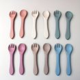 thumbnail image 2 of CNKOO BPA-Free Toddler Utensils Set - Silicone Baby Feeding Fork & Spoons For Self-Feeding & Tableware Training ZZZ, 2 of 7