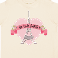 thumbnail image 4 of Inktastic Paris Oo-la-la with Eiffel Tower and Flowers in Pink Heart Boys or Girls Toddler T-Shirt, 4 of 5