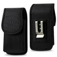 thumbnail image 2 of Black Heavy Duty Rugged Canvas Case Pouch Holster for HTC Desire 530 - with Metal Clip and Belt Loop. (MH02D) (Plus Size will Fit Phone with a Medium Size Hybrid Cover on ) + MYNETDEALS TM Mini Touch, 2 of 4