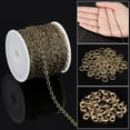 thumbnail image 3 of 32.8Feet/ 10m Antique Bronze Chain Bulk Cable Curb Chains Brass Chains for Jewelry Making Chain Links 100Pcs Iron Jump Rings 30Pcs Brass Lobster Clasps Necklace Bracelet Choker 4x3x0.6mm DIY, 3 of 9