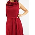 thumbnail image 4 of Vestido tejido cuello cascada Roman Fashion /Juvenil, 32162 (Vino) vino XCH, 4 of 6