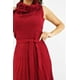 thumbnail image 4 of Vestido tejido cuello cascada Roman Fashion /Juvenil, 32162 (Vino) vino M, 4 of 6