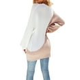 thumbnail image 6 of Qiylii Women Color Block Sweater, Long Sleeve O-Neck Loose Knitted Tops, 6 of 9