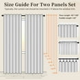 thumbnail image 2 of 100% Blackout Curtains 2 Panels Set, 52" Back Tab/Rod Pocket with Machine Washable Linen Textured Blackout Drape for Bedroom, Curtains,Light Cream, 2 of 6