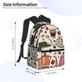 thumbnail image 2 of Disketp Vintage Coffee Mochila Ligera Clásica con Múltiples Bolsillos, Mochila Casual para Hombre y Mujer, Ideal para Escuela, Trabajo y Viajes, 2 of 6