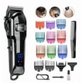 thumbnail image 1 of Maquina Para Cortar Cabello Cortadora De Pelo Profesional Inalámbrica Recargable Kit Completo Trimmer Modelo Negro, 1 of 4