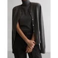thumbnail image 4 of Womens Cardigan Sets 2 Piece Long Sleeve Shrug Top Cropped Cardigan Jackets with Vest Dark Gray Set S, 4 of 9