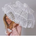 thumbnail image 1 of White Theatrical Victorian Lace Parasol, 1 of 1