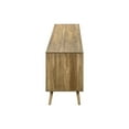 thumbnail image 2 of Monarch Specialties Tv Stand, 72 Inch, Media Entertainment Center, Storage Cabinet, Console, Walnut Laminate, Natural Seagrass, Mid Century, Modern, 2 of 8