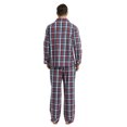 thumbnail image 6 of Vulcanodon Mens Pajama Set 100% Cotton, Long Sleeve Button Down PJ Set for Men Plaid Men's Sleepwear(Red Blue-Plaid, L), 6 of 6