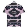 thumbnail image 4 of Zylanna Men's Button Polo Shirts Tee, Short Sleeve Turndown Collar Summer Printed Casual Pullover for Men Purple Size L, 4 of 5
