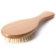 thumbnail image 3 of Lixi Wooden Bamboo Hair Vent Brush Spa Massager Antistatic Comb White Rubber, 3 of 3