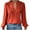 Orange, variant on Long Sleeve Sweatshirt for Women Lace V-Neck Solid Color Basic Tops Fall Clothes Outfits Casual Trendy Fashion Winter Clothing