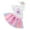 ZB Pink, variant on Baby Outfits Kids Easter Day Fly Sleeve Cartoon Prints Romper Bow Tie Net Yarn Short Skirts Kids Headbands Girls' Clothing Sets B 9 Months-12 Months