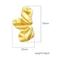 thumbnail image 2 of DESIGNICE Earrings,Irregular Flower Earrings For Women,Stylish Gold Stainless Steel Earrings,Thick Open Lightweight Hypoallergenic Twisted Earrings, 2 of 5