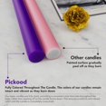thumbnail image 3 of Candle Pickood, 30 cm, sin humo, sin goteo, juego de 4 unidades, color morado y rosa, 3 of 6