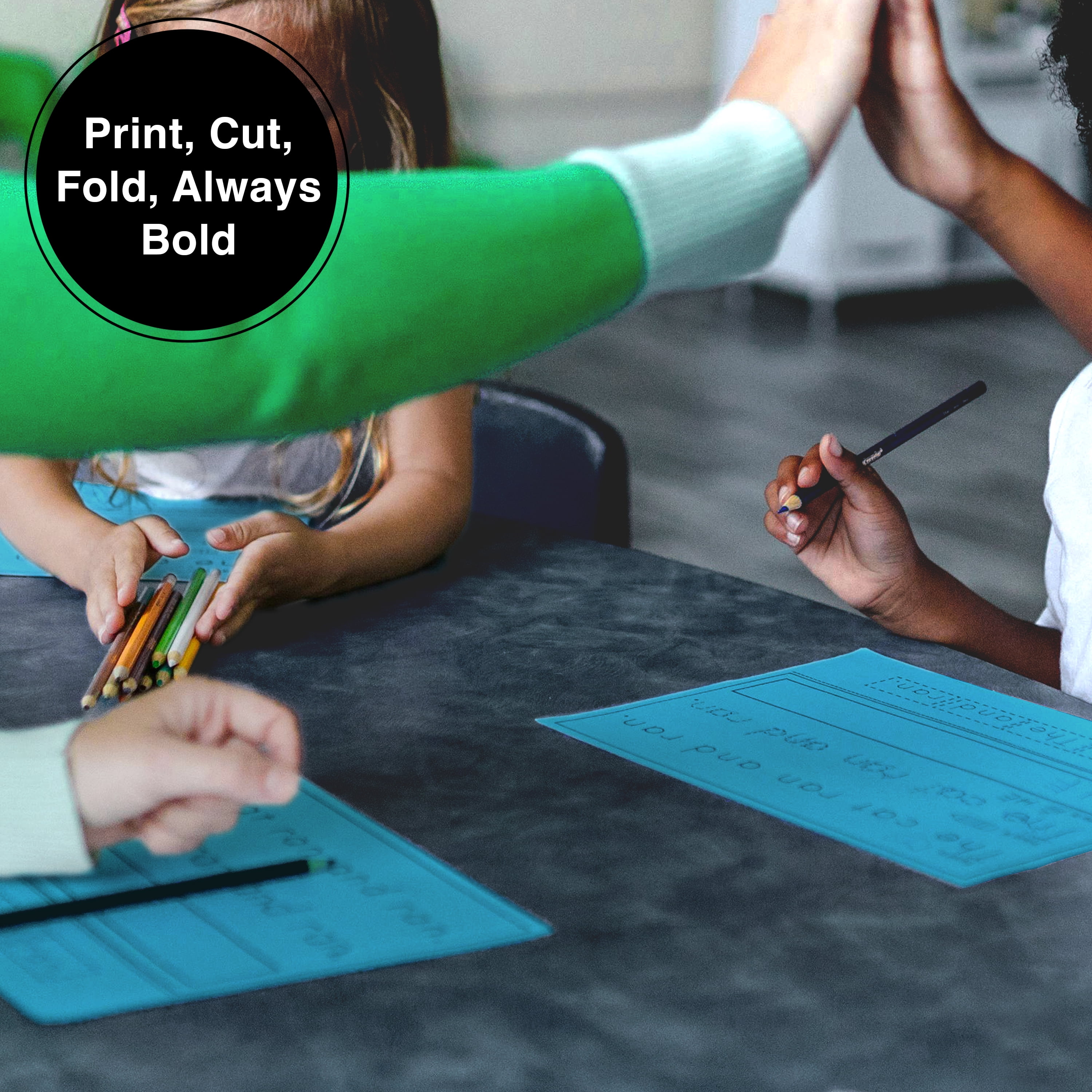 PrintWorks Bright Blue Colored Cardstock 8.5” x 11” - 65 lb/176 gsm - 1250 Sheets - Made in the USA - FSC® Certified - Acid-Free & Fade-Resistant - Printer & Cut Machine Compatible (00114)