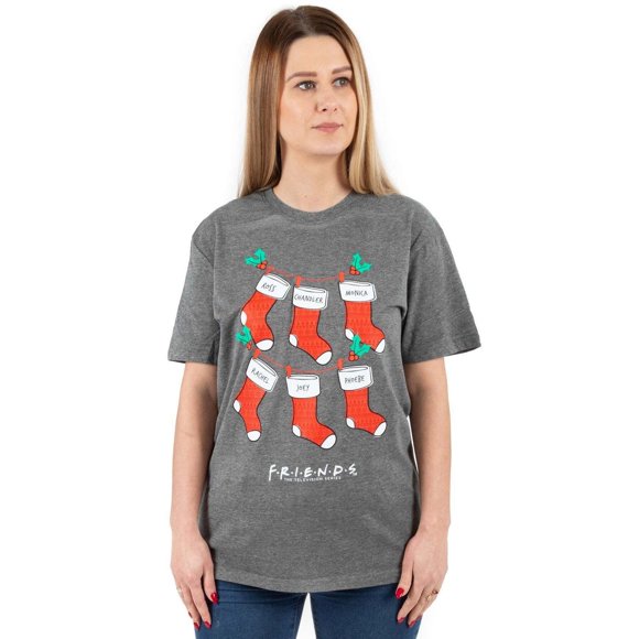 Friends T-Shirt de Noël à Bas pour Femmes