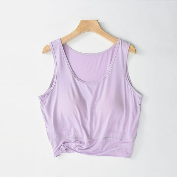 mfyjkho Camisetas Sin Mangas Para Mujer, Camisola De Verano Informal De Color Liso Con Cuello Redondo Y Holgada Para Mujer Tops Para Mujer L