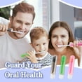 thumbnail image 2 of Travel Toothbrush, 3PCS Travel Toothbrush Set, Mini Toothbrush Soft Portable Toothbrush Travel with Tooth Brush Cover Small Folding Toothbrush Individually Wrapped for Travel Home,Black,Green,Pink, 2 of 7