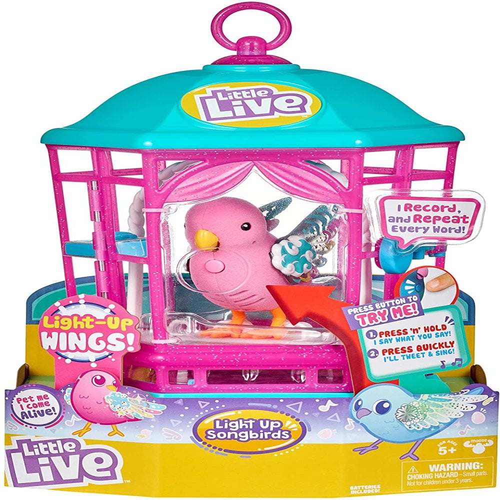Little Live Pets 28547 Toy Bird with Rainbow Glow Cage for sale online 