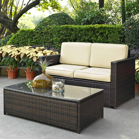 Crosley Furniture Palm Harbor 2-Piece Outdoor Wicker Seating Set
