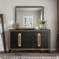 thumbnail image 5 of FOA Wenton 2-Piece 6-Drawer Solid Wood Dresser and Mirror Set in Espresso, 5 of 15