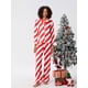 thumbnail image 2 of Conjunto de pijama navideño a rayas para mujer, cuello de solapa, manga larga, botones, pantalones con cintura elástica, pijamas de 2 piezas para estar en casa, 2 of 4